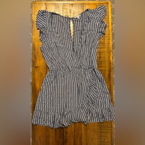 American Eagle Outfitters Blue Striped romper